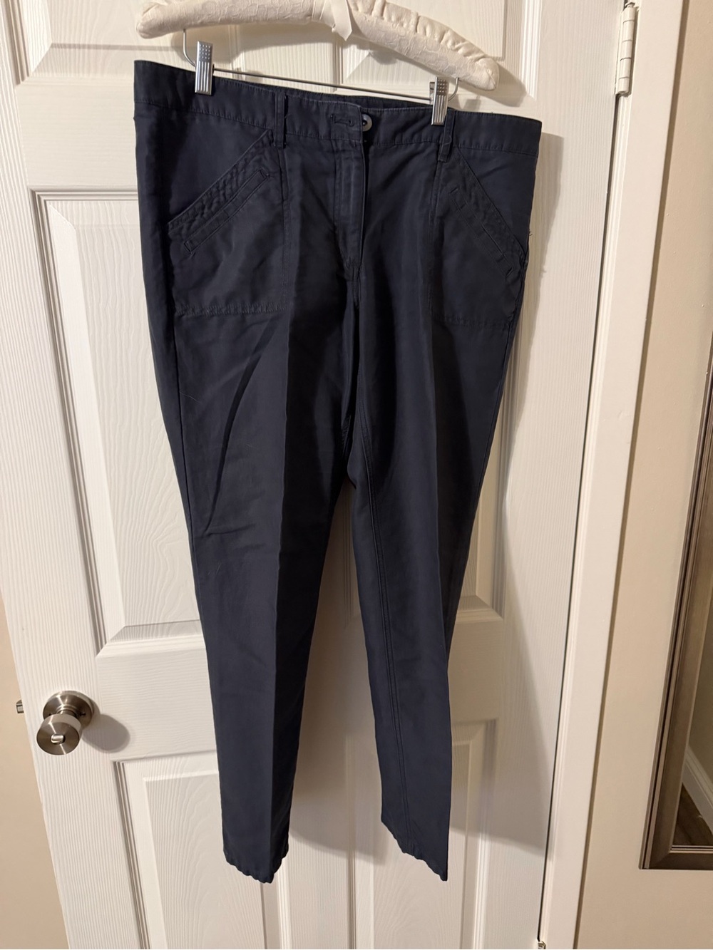 LOFT Navy Women's Straight Chino Pants